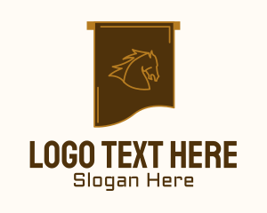 Equestrian Horse Flag Logo
