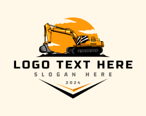 Heavy Vehicle - Industrial Builder Excavator logo design