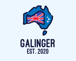 Nation - Australian Country Map logo design