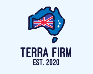 Australian Country Map logo design