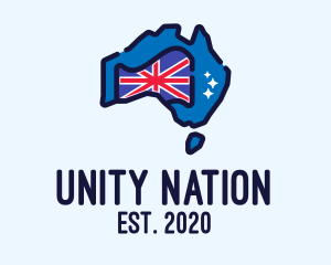 Nation - Australian Country Map logo design