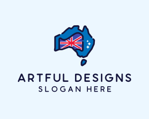 Australian Country Map Logo