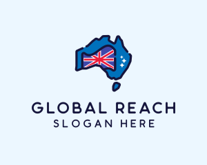 Australian Country Map logo design