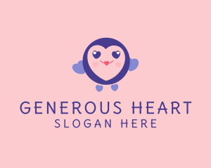 Heart Love Bird  logo design