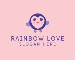 Heart Love Bird  logo design