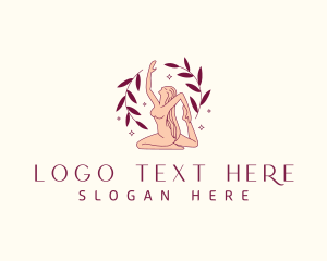 Yoga - Woman Yoga Meditation logo design