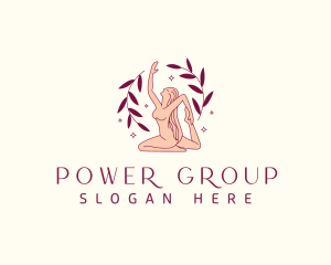 Skincare - Woman Yoga Meditation logo design