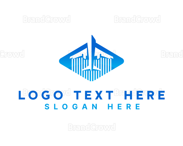 Plane Flight Trip Logo