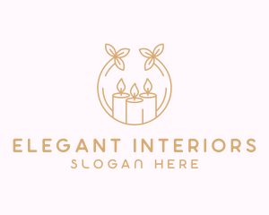 Flower Candle Spa logo design