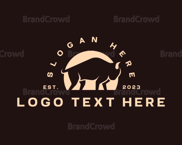 Bull Bison Buffalo Logo