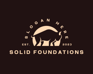 Bull Bison Buffalo Logo