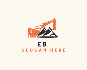 Mountain Excavator Mining Machinery Logo