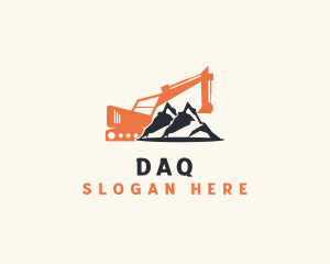 Mountain Excavator Mining Machinery Logo