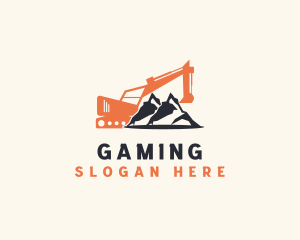 Mountain Excavator Mining Machinery Logo