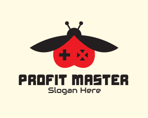 Ladybug Game Controller  logo design