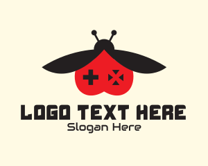 Gamer Youtuber - Ladybug Game Controller logo design