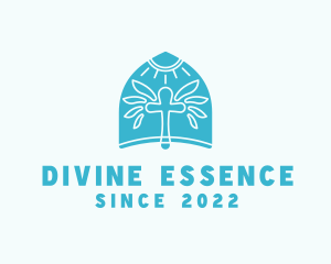 Divine - Holy Altar Crucifix logo design
