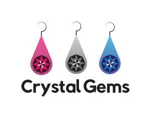 Gemstone Jewelry Earrings logo design