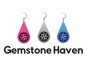 Gemstone Jewelry Earrings logo design