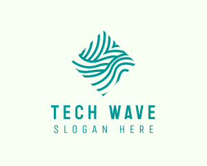 Abstract Wave Lines  logo design