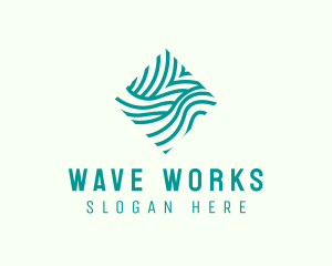 Abstract Wave Lines  logo design