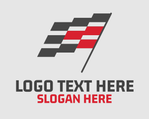 Race - Automotive Racing Flag logo design