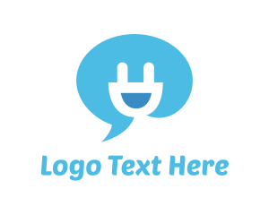 Electrical Energy - Happy Plug Chat Bot logo design