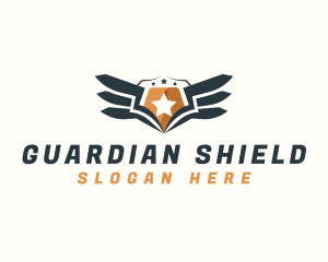 Shield Wings Security logo design