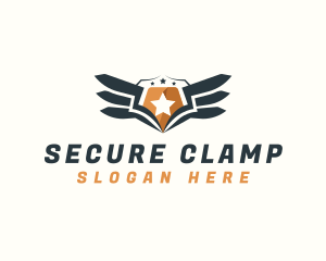 Shield Wings Security logo design