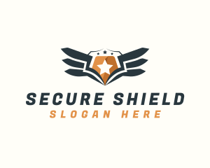 Shield Wings Security logo design