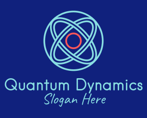 Physics - Minimalist Atom Nucleus logo design