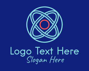 Molecule - Minimalist Atom Nucleus logo design