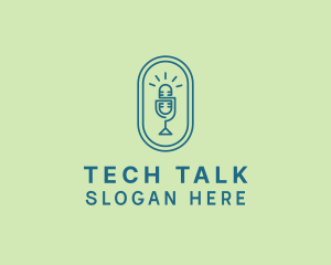 Microphone Audio Talk logo design
