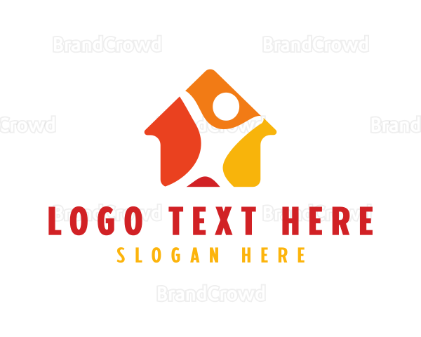 Colorful House Person Logo