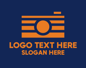 Social Media - Orange Film Camera logo design