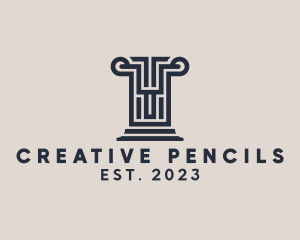 Creative Pillar Maze logo design