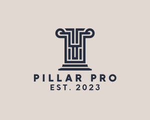 Creative Pillar Maze logo design