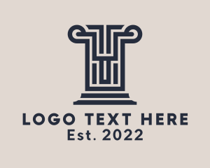 Concrete - Concrete Pillar Maze logo design