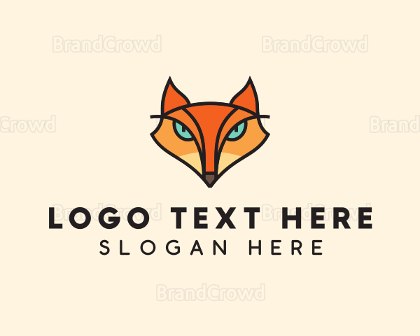 Wild Fox Animal Logo