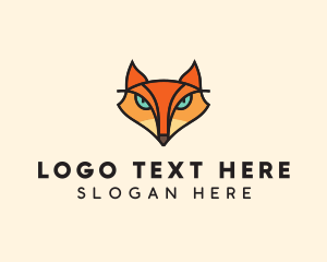 Face - Wild Fox Animal logo design