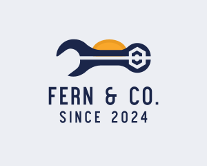 Wrench Repair Tool logo design