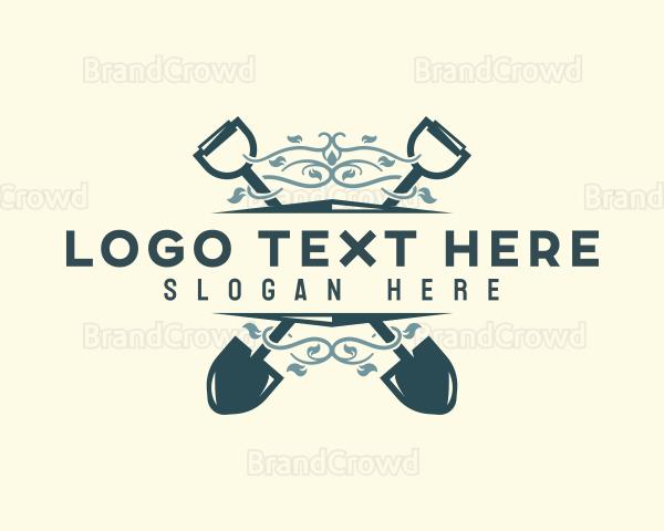 Shovel Plant Gardening Logo