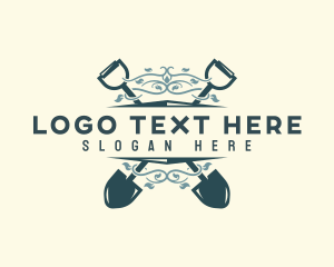 Gardener - Shovel Plant Gardening logo design