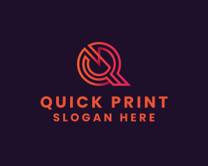 Modern Digital Letter Q logo design