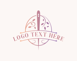 Outfitter - Leaf Wreath Needle Sew logo design