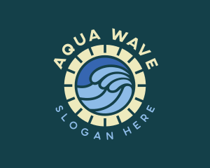 Sea Surfing Waves logo design