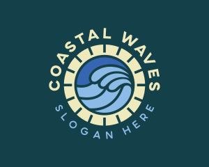 Sea Surfing Waves logo design