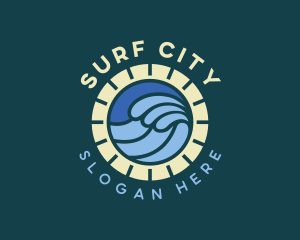 Sea Surfing Waves logo design