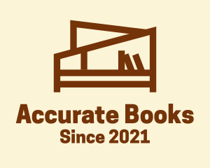 Brown Bookshelf Cabinet logo design