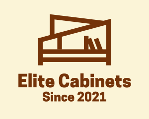 Cabinet - Brown Bookshelf Cabinet logo design